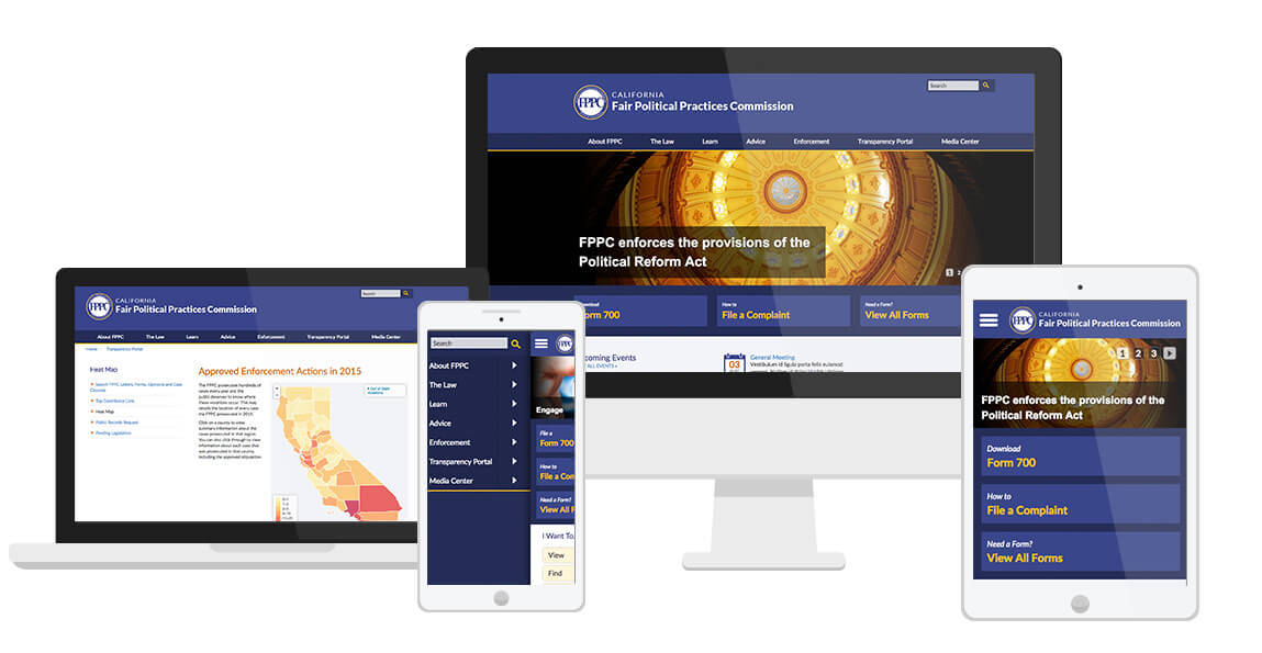 FPPC Fair Political Practices Responsive Design with Adobe Experience Manager