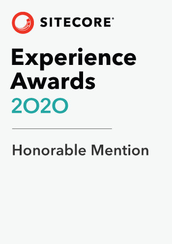 Sitecore Experience Awards 2020 Honorable Mention