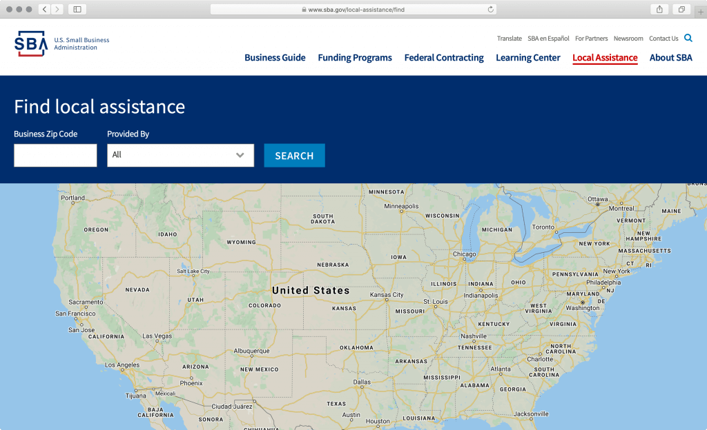 sba.gov screenshot