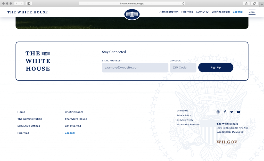 whitehouse.gov screenshot